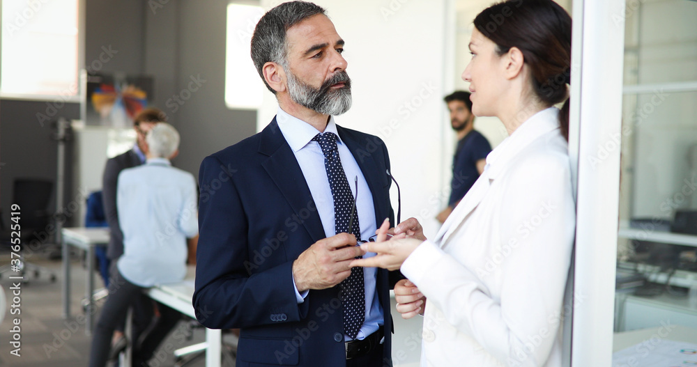 Business coworkers discussing new ideas and brainstorming in a modern office Business coworkers discussing new ideas and brainstorming in a modern office