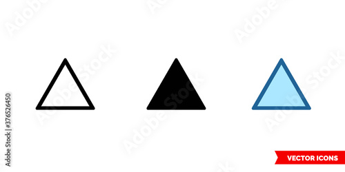 Bleach if needed icon of 3 types color, black and white, outline. Isolated vector sign symbol.