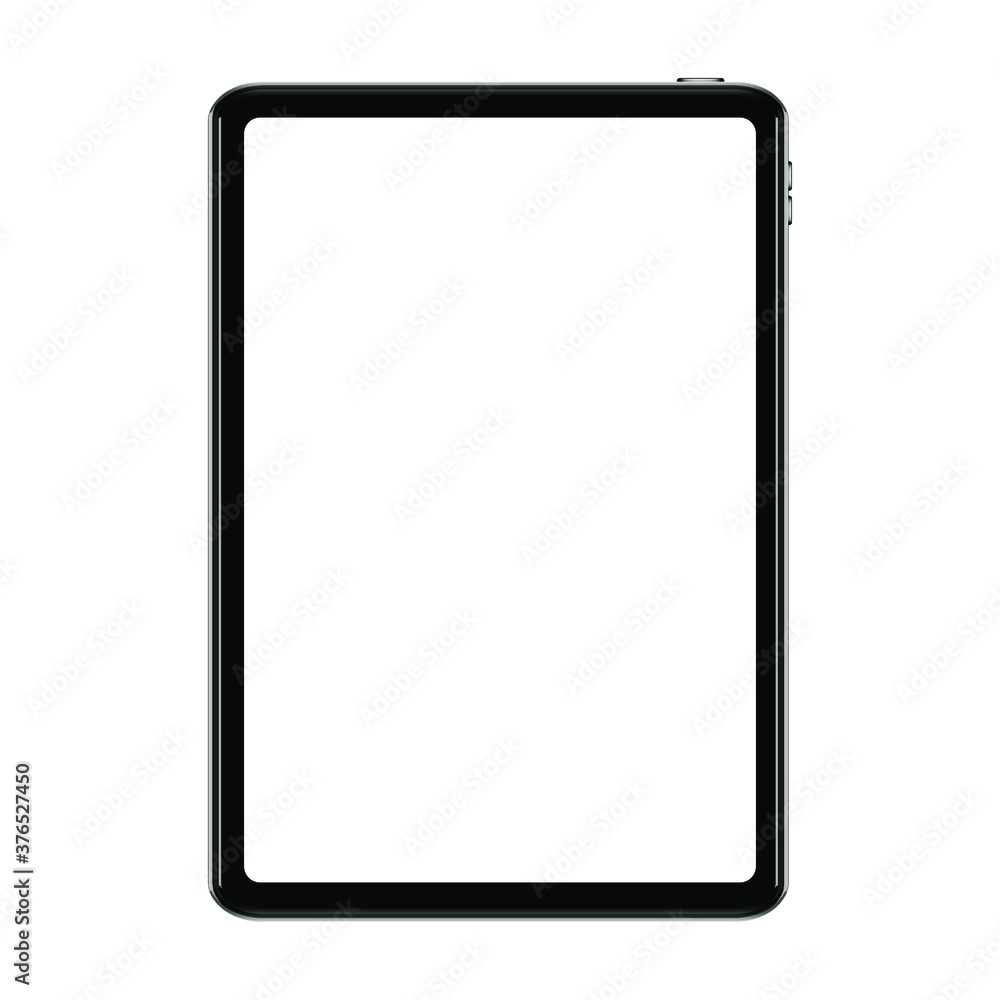 Black tablet, isolated on white background Black tablet, isolated on white background