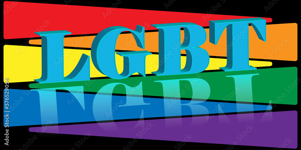 LGBT history month is traditionally celebrated in October. LGBT design for posters, textiles, web banners. All elements are isolated.