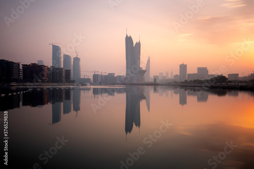 Bahrain skyline during sunrise with beautiful hue in the sly © Dr Ajay Kumar Singh