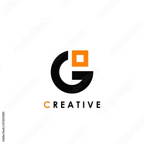 G letter initial with square shape logo template design for brand identity