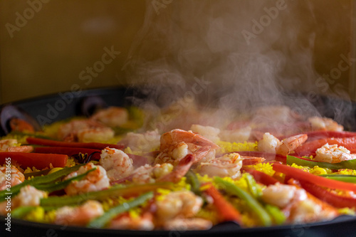 Spanish Seafood Paella with Mussels