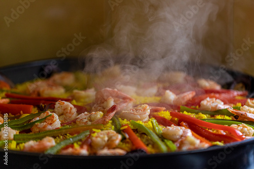 Spanish Seafood Paella with Mussels