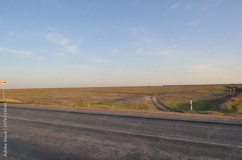 Fototapeta premium country road in the desert