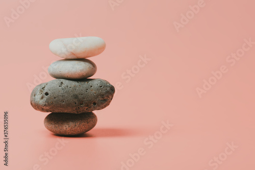 zen stones on white
