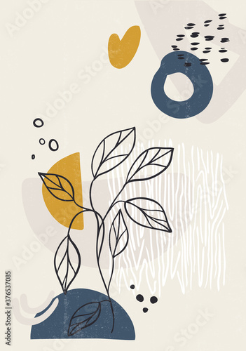 Botanical print boho minimalist printable wall art