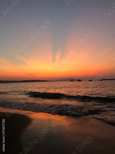 sunset on the beach