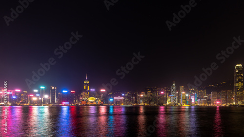 Lichtshow am Hongkong Harbor