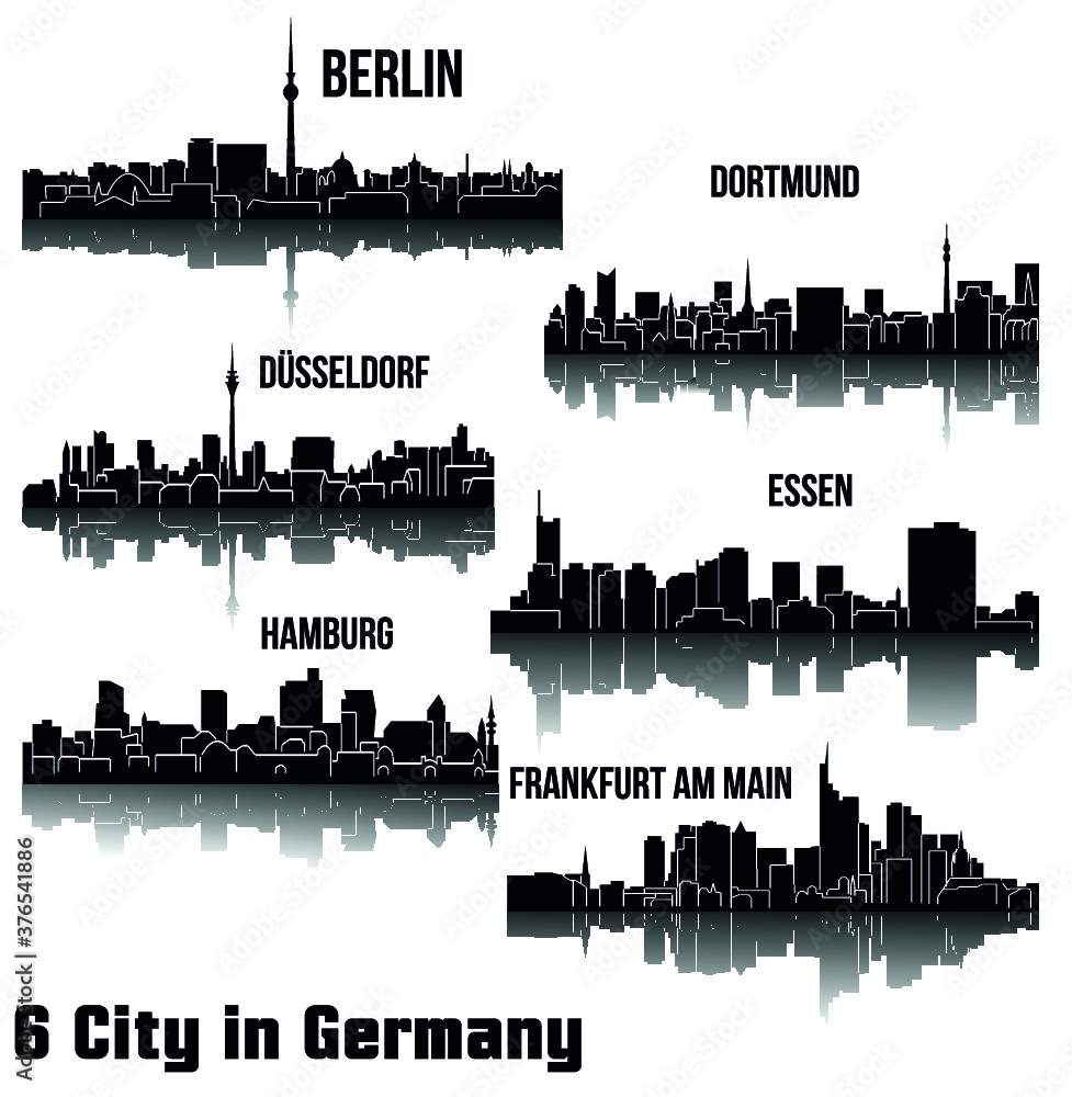 6 city in Germany, Deutschland ( Berlin, Hamburg, Essen, Dusseldorf, Dortmund, Frankfurt am Main)