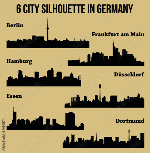 6 city in Germany, Deutschland ( Berlin, Hamburg, Essen, Dusseldorf, Dortmund, Frankfurt am Main)