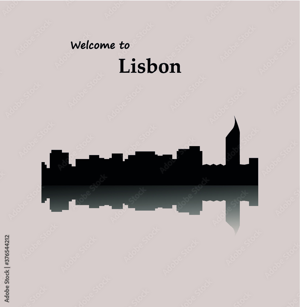 Lisbon, Portugal (city silhouette)