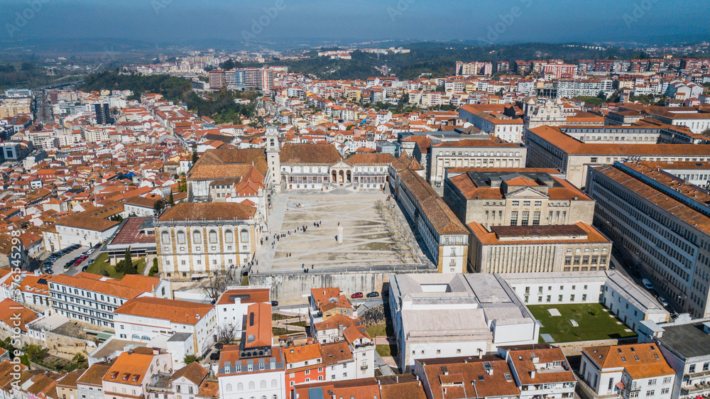Aerial view of the University of Coimbra, Portugal