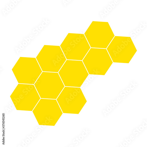 Honeycomb with honey flat illustration