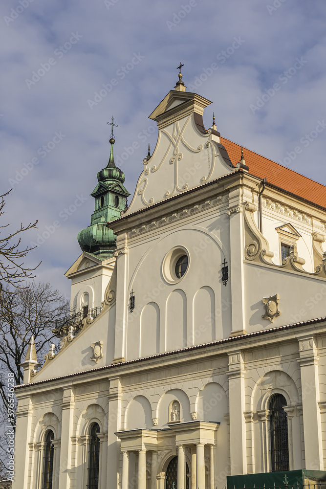 Cathedral of Resurrection and St. Thomas in Zamosc - Renaissance church in Old Town of Zamosc, built in the late sixteenth century. Poland.