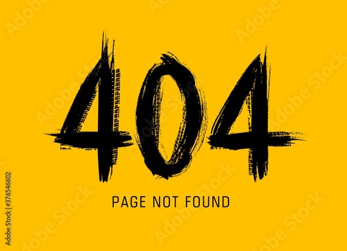 404 error, page not found in grunge style made of offroad tire prints. Vector black dirty typography on yellow background. Website under maintenance, lost internet connection. 404 page car tyres track