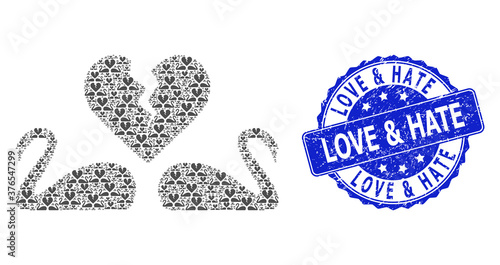 Rounded dot collage intellect gear and HOMELESS corroded stamp seal. Stamp seal includes HOMELESS caption between parallel lines. Vector collage is based on intellect gear symbol,