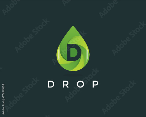 minimal letter d logo template - vector illustration