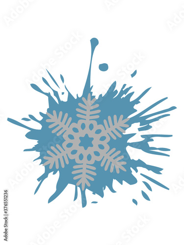 Geschmolzener Schneestern Schneeflocke 
