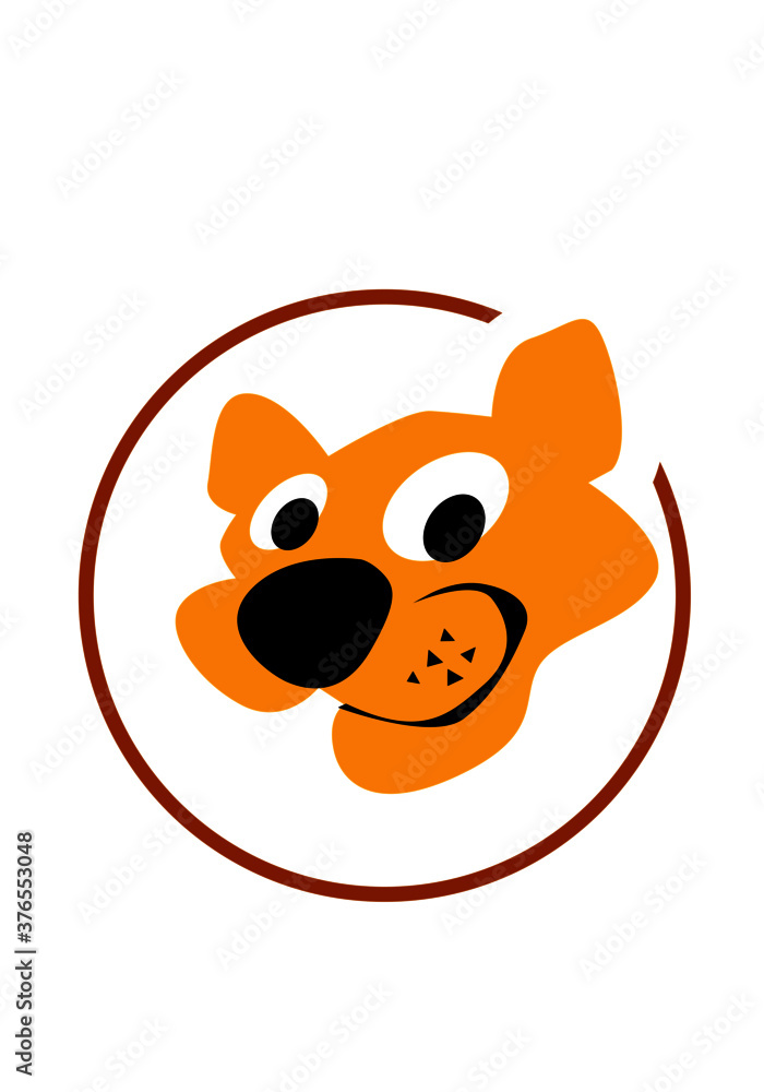 Young lion cub. Graphic image for logo. Vector drawing for logo or illustrations. Young lion cub. Graphic image for logo. Vector drawing for logo or illustrations.