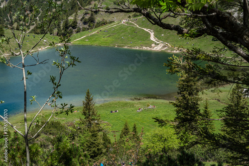 Bavarian Alps Landscape. Hiking in the Alps
