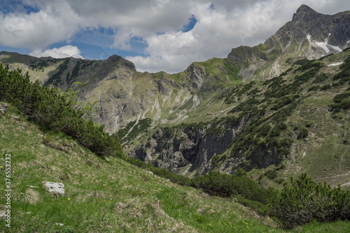 Bavarian Alps Landscape. Hiking in the Alps