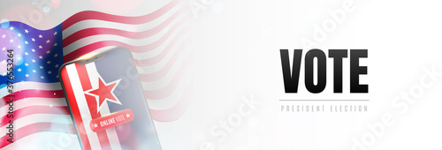 Background presidential election vote online