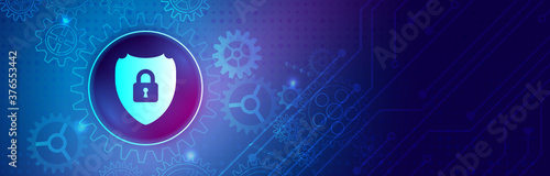 Digital security and network protection. Cybersecurity for internet projects. Antivirus technology web services.