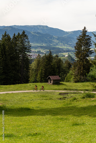 Bavarian Alps Landscape. Hiking in the Alps