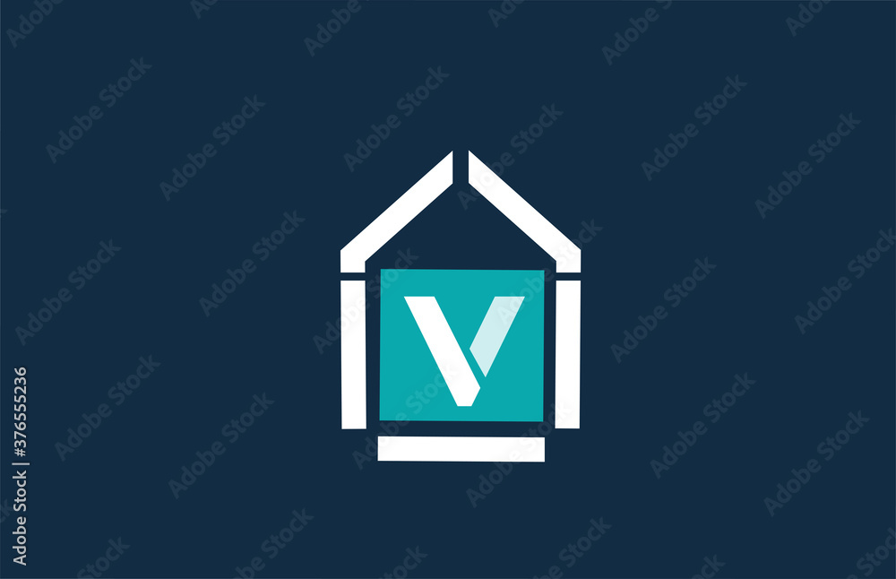 V blue white alphabet letter logo icon design. Business and company identity template V blue white alphabet letter logo icon design. Business and company identity template