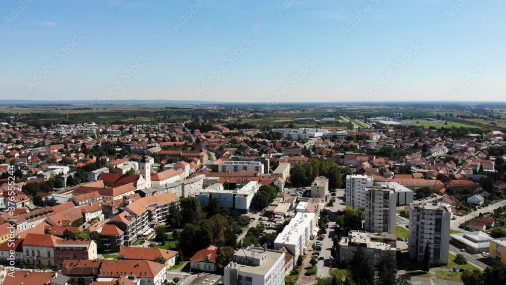 Aerial view of the city Čakovec, Cakovec, Međimurje, Croatia Aerial view of the city Čakovec, Cakovec, Međimurje, Croatia