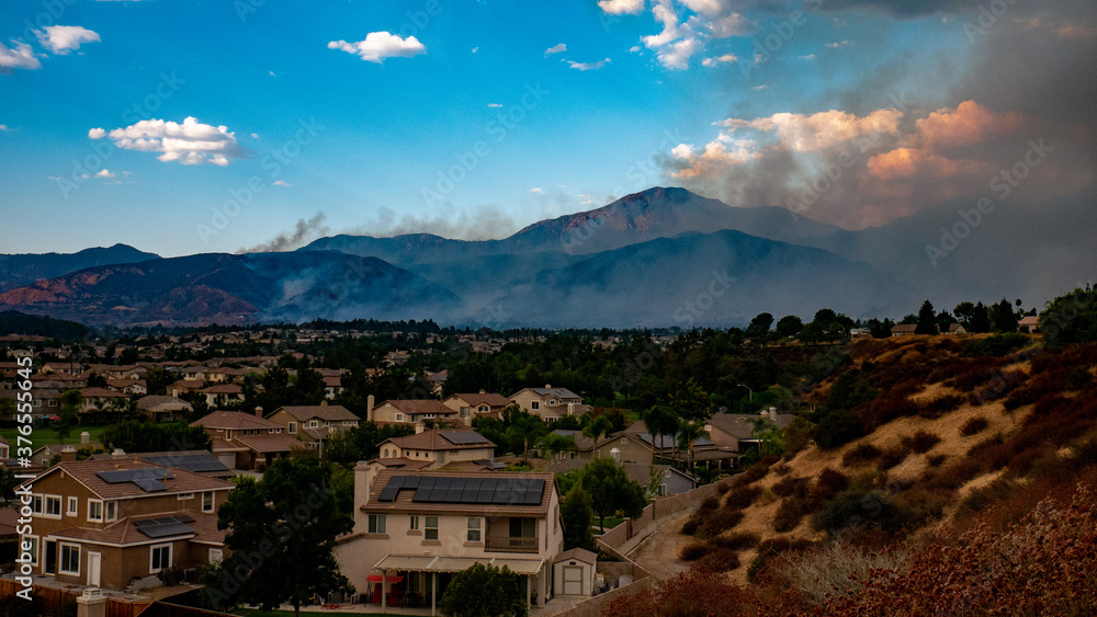 El Dorado Wildfire Day 2, View from Yucaipa BLVD