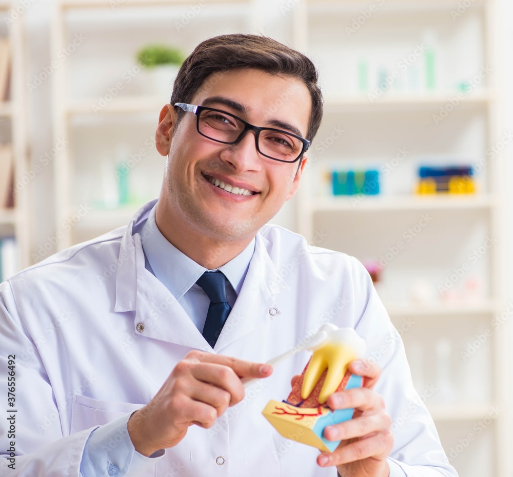 Young dentist working in the dentistry hospital Young dentist working in the dentistry hospital