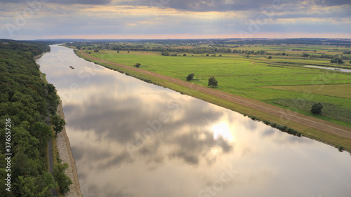 Uckermark. Impressionen. Polnische Landschaft bei Schwedt. photo