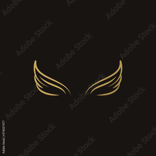 Pair of artistic wings vector illustration