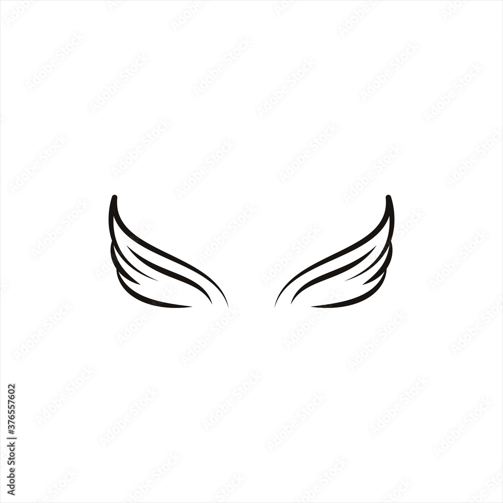 Pair of artistic wings vector illustration