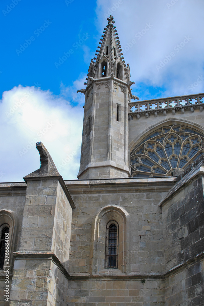 city gates entrance to medieval citadel of La Cité  Carcassonne