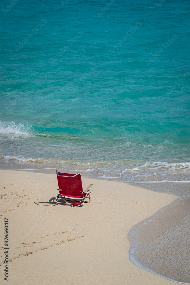 Naklejka premium A place to relax on the beach in Sint Maarten, Duct h Caribbean