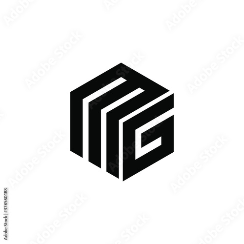 mg monogram logo design creative idea 
