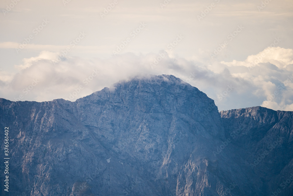 mountain panorama view from the karwendel mountains, bavaria, germany mountain panorama view from the karwendel mountains, bavaria, germany