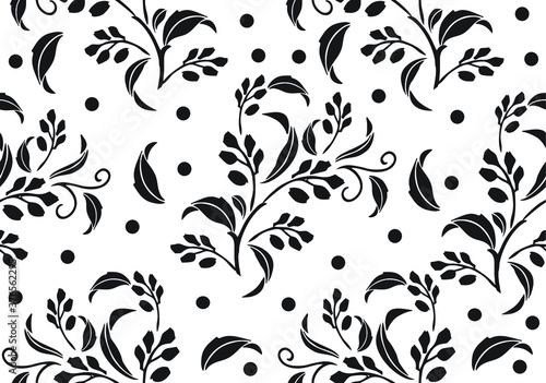 Indonesian batik motif with a very distinctive plant pattern  a nice and elegant background  for all purposes. vector. EPS10