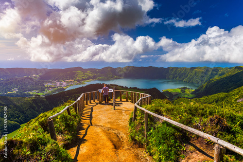 Beautiful view of Santiago Lake 