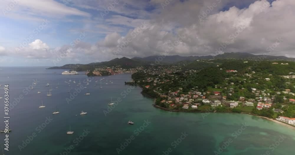 Aerial view of Grand Anse and St. George's coastline, Grenada Aerial view of Grand Anse and St. George's coastline, Grenada