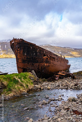 Wallpaper Mural Rusty shipwreck in Iceland Torontodigital.ca