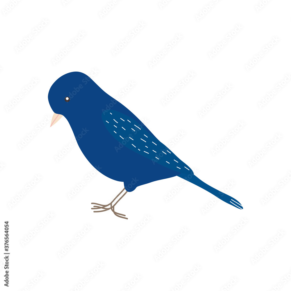 icon of blue bird icon, flat style icon of blue bird icon, flat style