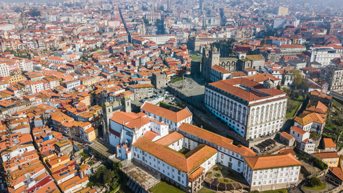 Aerial view of the city of Porto, Portugal
