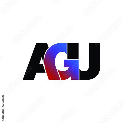 Free Download AGU letter monogram logo design vector - GFXLoad