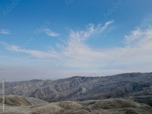 Burnt Mountain Landscape with Blue sky 