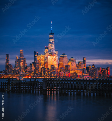 new york city skyline night  beautiful buildings usa  © Alberto GV PHOTOGRAP