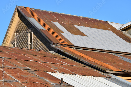 Vintage feed mill in small rural town withstands the test of time. photo